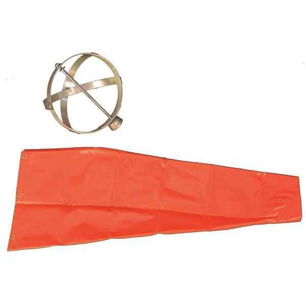 Cortina Safety Products Windsock With Hardware, 18", Open, 8ft. - 03-WS-8KT