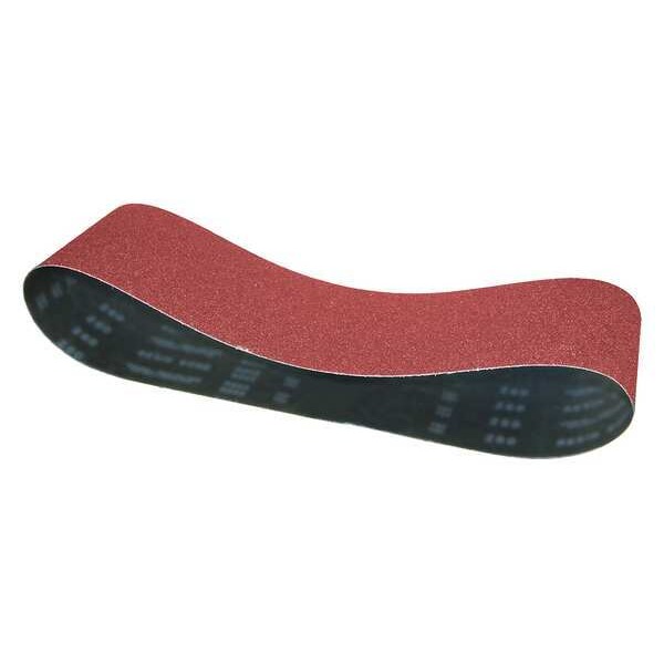 Arc Abrasives Sanding Belt, 1 in W, 11 in L, Coated, Ceramic, 120 Grit, Fine, Predator, Red - 650101108
