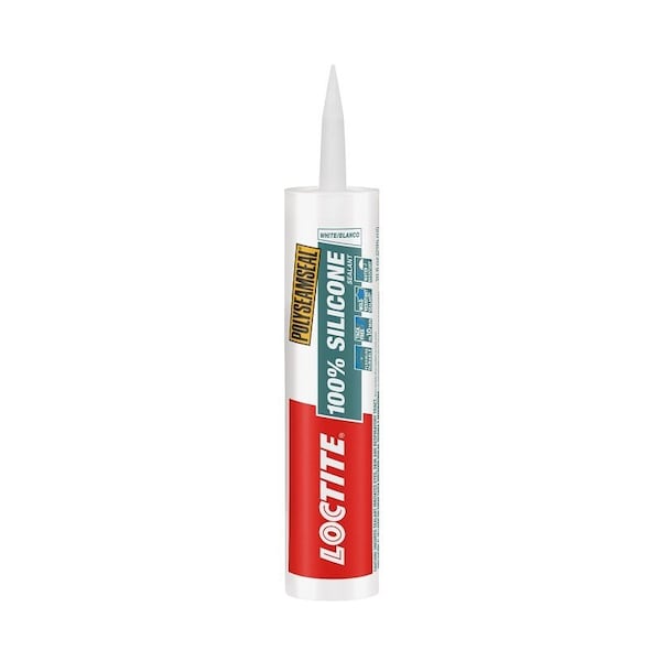 Loctite POLYSEAMSEAL Silicone Sealant, White, -30 to 250 deg F, 10 oz Cartridge - 1508975