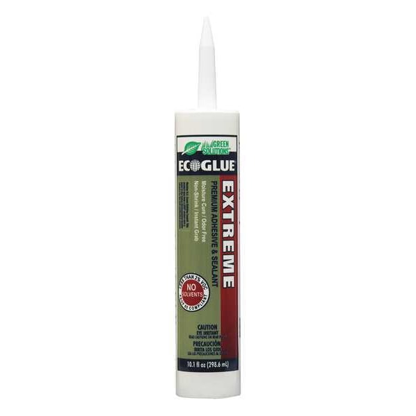 Eclectic Products Extreme Adhesive Sealant White, 10.1 fl oz, Cartridge, White, Hybrid Base, Extreme - 575012