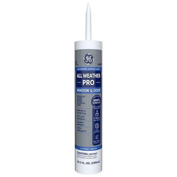 Ge GE All Weather Pro White Acrylic Latex Window and Door Caulk Sealant 10.1 oz - 2737280