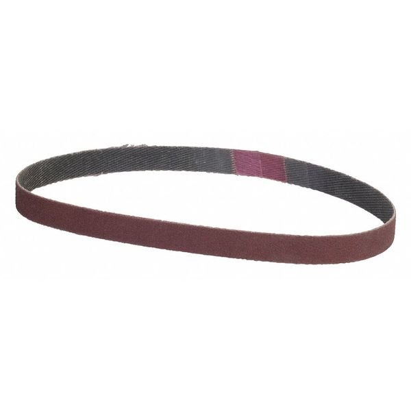 Zoro Select Sanding Belt, 3/8 in W, 13 in L, Coated, Aluminum Oxide, P80 Grit, Coarse, YP0998W, Brown - 78072775793