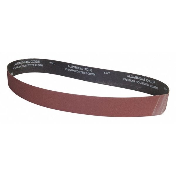 Zoro Select Sanding Belt, 2 in W, 48 in L, Coated, Aluminum Oxide, P80 Grit, Coarse, YP0998W, Brown - 78072775810