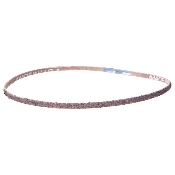 Norton Abrasives Sanding Belt, 3/8 in W, 13 in L, Coated, Aluminum Oxide, P80 Grit, Coarse, R283 Metalite, Maroon - 78072771323