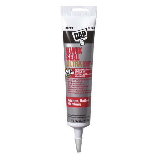 Dap Acrylic Latex Sealant, 6 oz, Tube, Clear, Acrylic Latex Base, Kwik Seal Ultra - 18915