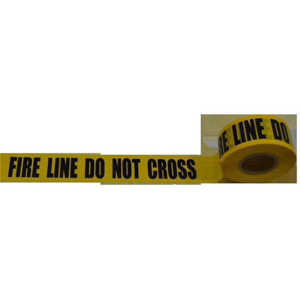 Petra Roc Petra Roc BT-FIRE Barricade Tape Printing Fire Line Do Not Cross; Yellow & Black - 3 in. x 1000 ft. - BT-FIRE