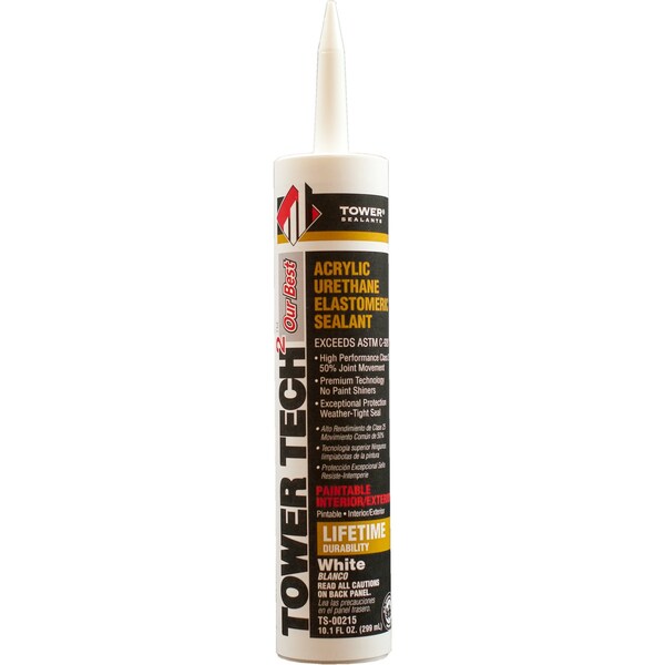 Tower Sealants Tower Sealants Tower Tech 2 White Acrylic Urethane Window and Door Sealant 10.1 oz - TS-00215