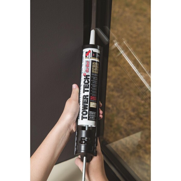 Tower Sealants Tower Sealants Tower Tech 2 White Acrylic Urethane Window and Door Sealant 10.1 oz - TS-00215