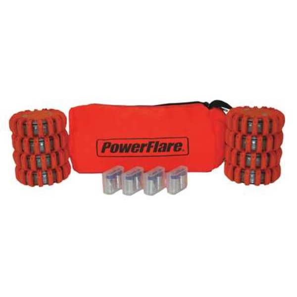 Powerflare LED Road Flare, Orange (Bag), Red (LED), Orange (Shell), 4 in Length - SP8O-R-O