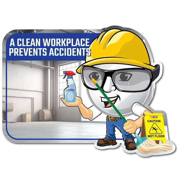 Se-Kure View 23'' W X 15'' H ''A Clean Workplace Prevents Accidents'' Mirror - SM303-M