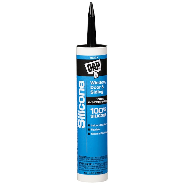 Dap DAP Window Door and Siding Black Silicone Waterproof Sealant 9.8 oz - 7079808642