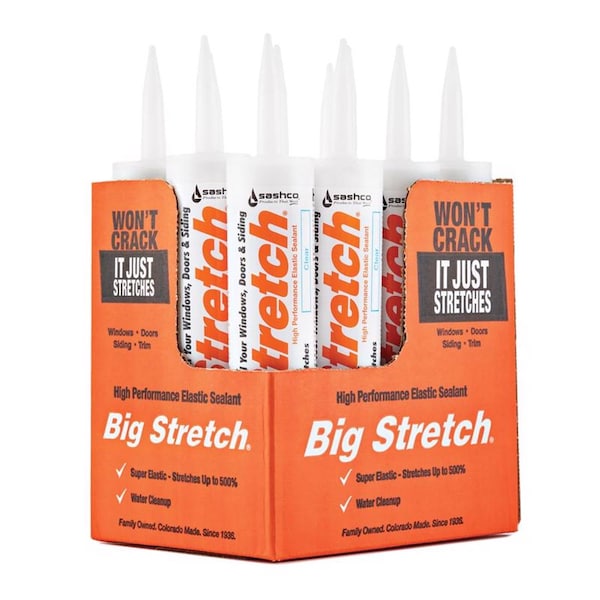 Big Stretch Sashco Big Stretch Clear Elastomeric Acrylic Latex Door/Siding/ Window Caulk 10.5 oz - 10006