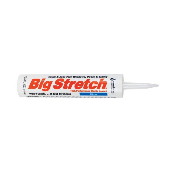 Big Stretch Sashco Big Stretch Clear Elastomeric Acrylic Latex Door/Siding/ Window Caulk 10.5 oz - 10006