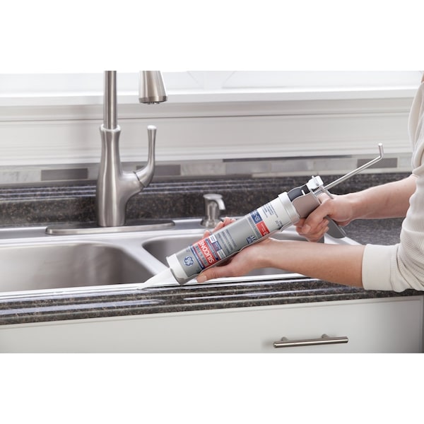 Silicone I GE Tub & Tile White Silicone 1 Tub and Tile Caulk Sealant 10.1 oz - 2749484