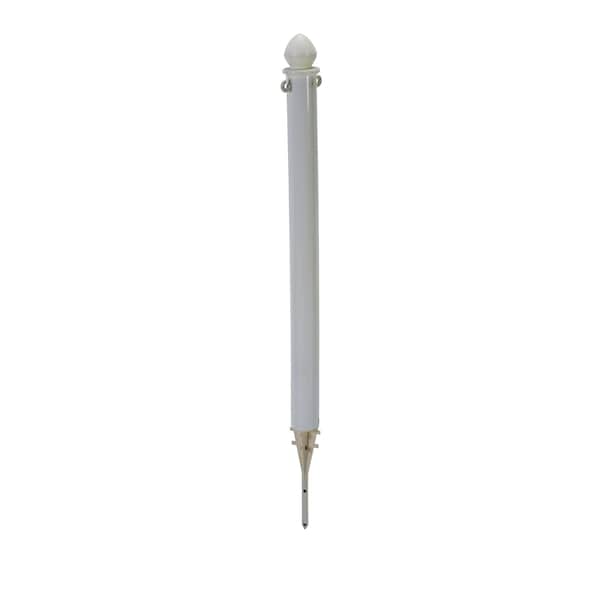 Vestil White Plastic Barricade, Ground Stake, Plastic, 45 Height, 2.5 Length, 6, White - PCB-W-G