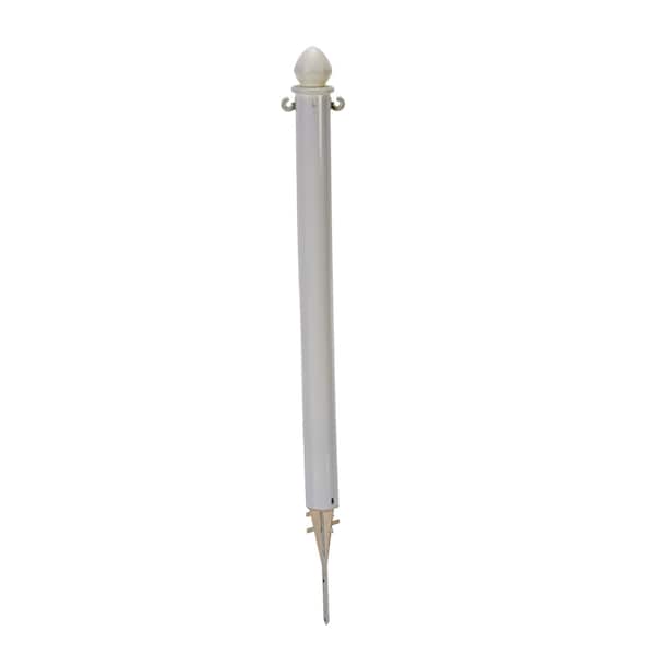 Vestil White Plastic Barricade, Ground Stake, Plastic, 45 Height, 2.5 Length, 6, White - PCB-W-G