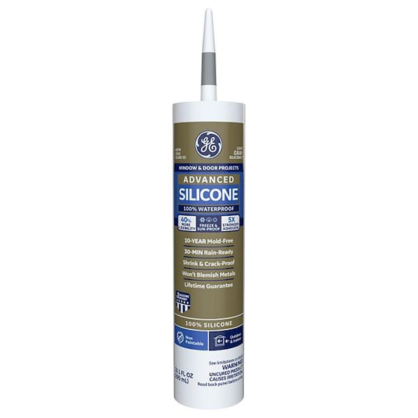 Silicone Ii GE Advanced Light Gray Silicone 2 Window and Door Caulk Sealant 10.1 oz - GE50.08