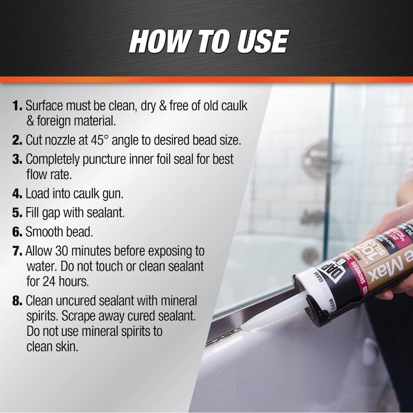 Dap Silicone Sealant, 10.1 fl oz, Cartridge, Clear, Silicone Base, Kitchen, Bath & Plumbing - 7079808668