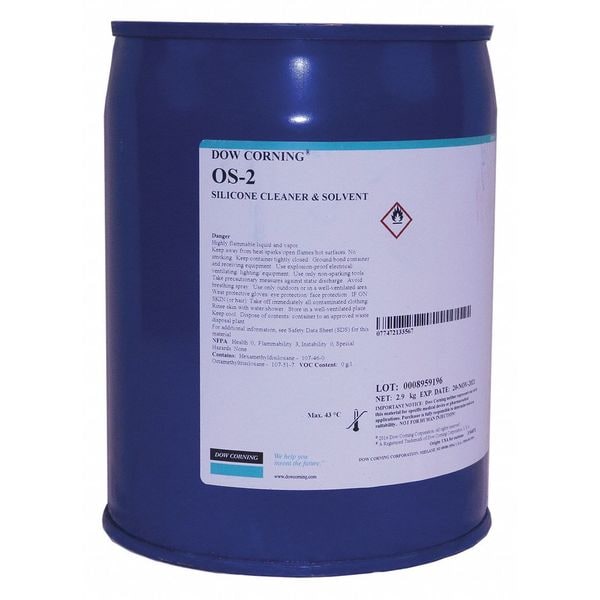 Dowsil Cleaner and Surface Prep, 2.9 kg, Pail, Clear, Silicone Base, OS-2 - 3164870