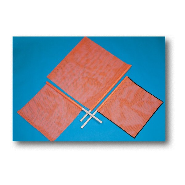 Mutual Industries Heavy-Duty Open Mesh Safety Flag, Orange, NYLON, 1 Inch Length - 14968-24-18