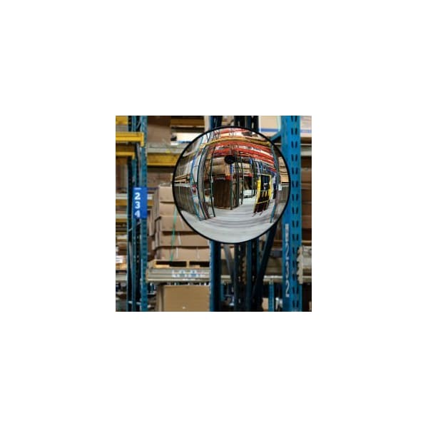 Vision Metalizers Round Glass Convex Mirror Indoor 26 Dia. 160 Degree Viewing Angle - GIC2600
