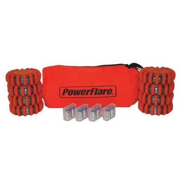 Powerflare LED Road Flare, Orange (Bag), Amber (LED), Orange (Shell), 4 in Length - SP8O-A-O