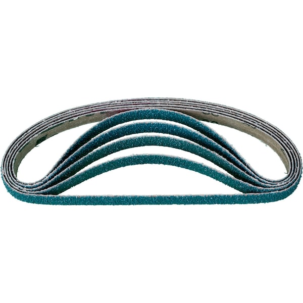 Pferd Coated Belt, Zirc, 1/2"x18", 36 Grit, 1/2" W, 18" L, Coated, Zirconia Alumina, 36 Grit - 49717