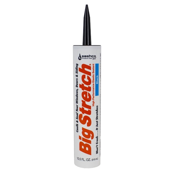 Big Stretch Sashco Big Stretch Black Elastomeric Acrylic Latex Door/Siding/ Window Caulk Sealant 10.5 oz - 10004