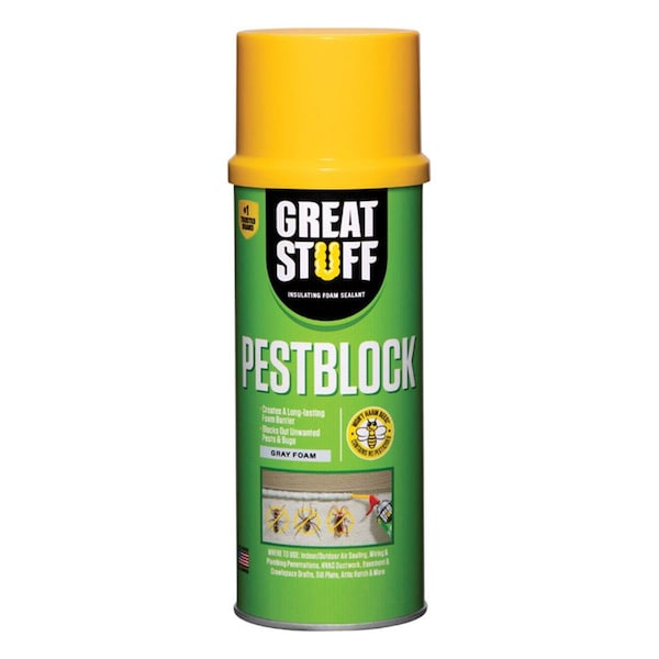Great Stuff Pestblock Gray Polyurethane Foam Insulating Sealant, 12 oz - GR6229