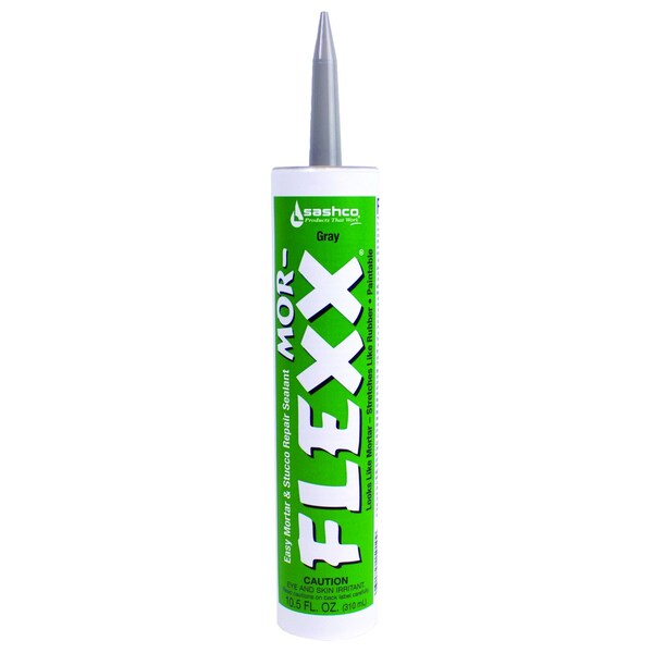 Mor-Flexx Sashco Mor-Flexx Gray Elastomeric Acrylic Latex Mortar and Stucco Repair Caulk 10.5 oz - 15020