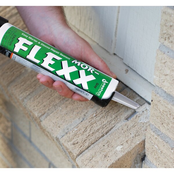 Mor-Flexx Sashco Mor-Flexx Gray Elastomeric Acrylic Latex Mortar and Stucco Repair Caulk 10.5 oz - 15020