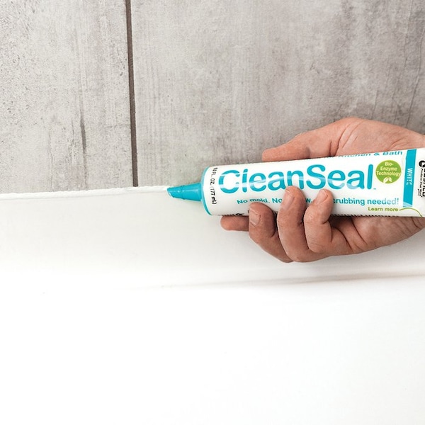 Cleanseal 10.5 Oz. Sashco White Active Enzyme Caulk for Kitchen and Bath, 12PK - 11073