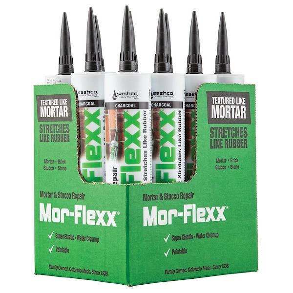 Mor-Flexx 10.50 Oz. Sashco Charcoal Flexible Sealant, 12PK - 15040