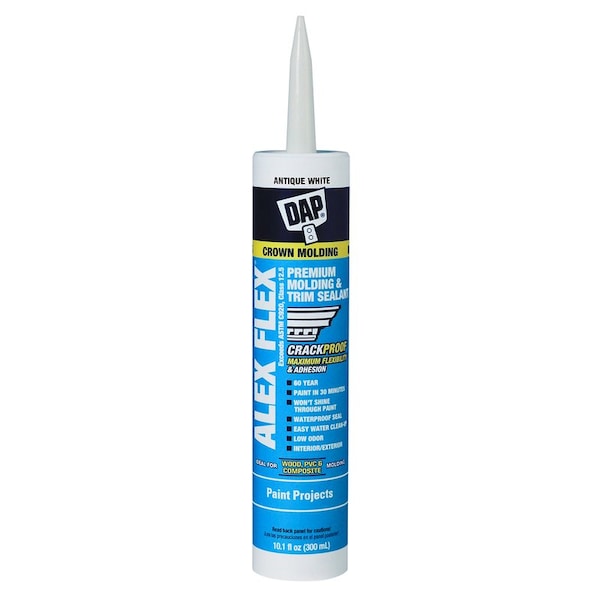 Dap DAP Alex Flex Antique White Acrylic Latex Interior Molding and Trim Sealant 10.1 oz - 7079811456