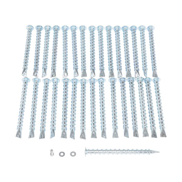 Vestil Steel, 6 Height, 12 Length, 8, Silver - RSH-120-HD-AK-KIT