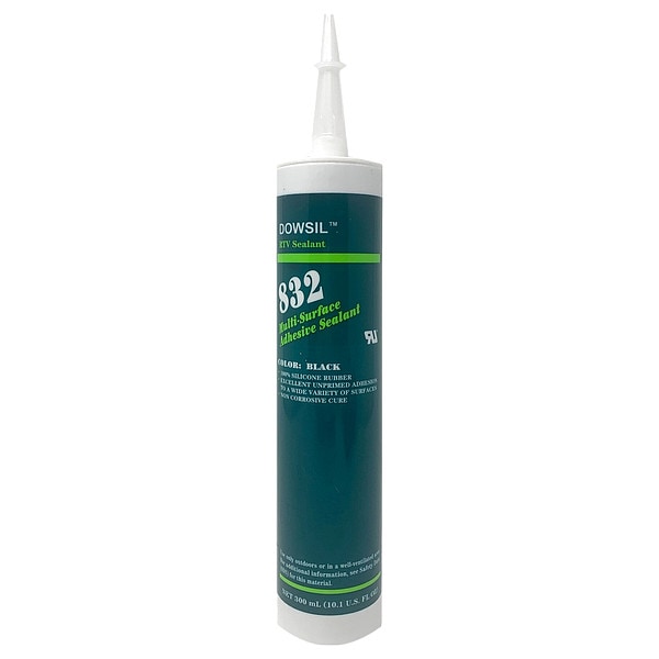 Dowsil Silicone Sealant, 10 oz, Cartridge, Gray, Silicone Base, 832 - 99180620