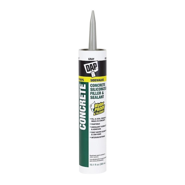 Dap 10.1 fl oz, Tube, Gray, Latex-based with silicone additives Base - 7079818096
