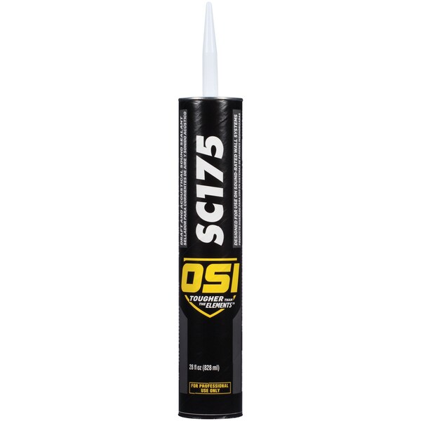 Loctite OSI SC175 White Synthetic Rubber Acoustical/Draft/Smoke/Sound Insulating Sealant 28 oz - 1496542