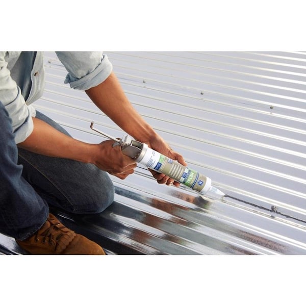 Ge GE Advanced Gray Silicone 2 Metal Gutter Caulk Sealant 10.1 oz - 2816710