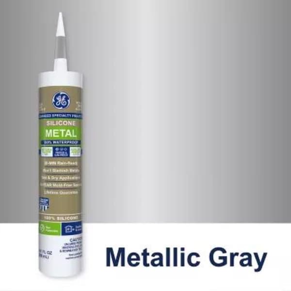 Ge GE Advanced Gray Silicone 2 Metal Gutter Caulk Sealant 10.1 oz - 2816710