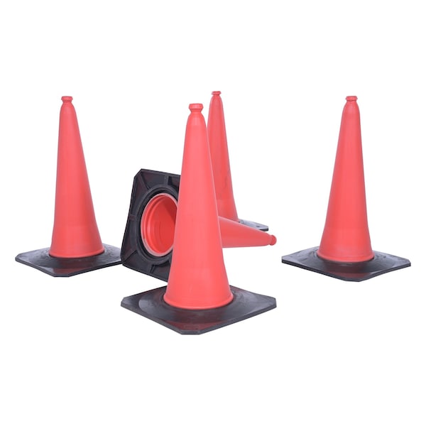 Vestil PVC, 30.75 Height, 17.75 Length, 10, Orange - TC-30-5PK