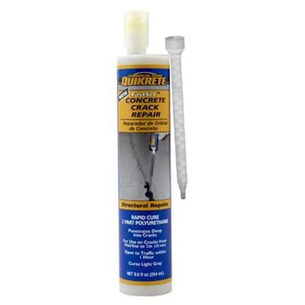 Quikrete 8.6 oz Fast Epox Repair Crack Filler, Grey - QU570567