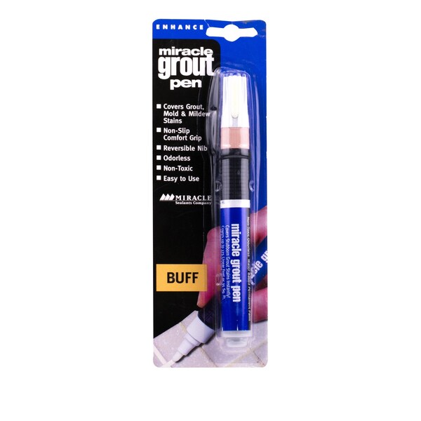 Miracle Sealants 0.25 oz, Paint Pen, Buff (Transparent), Grout Pen - GRTPENBUF6