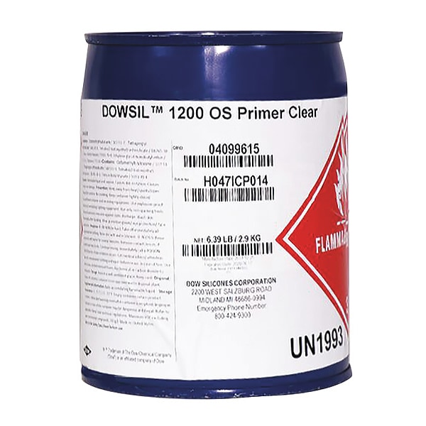 Dowsil Prime Coat Sealant, 2.9 kg, Pail, Clear, Silicone Base, OS - 4099615