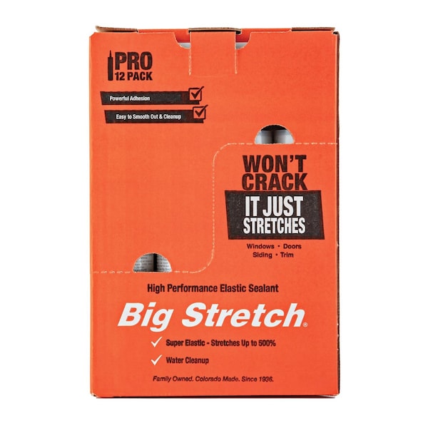 Big Stretch Sashco Big Stretch Gray Elastomeric Acrylic Latex Door/Siding/ Window Caulk 10.5 oz - 10010