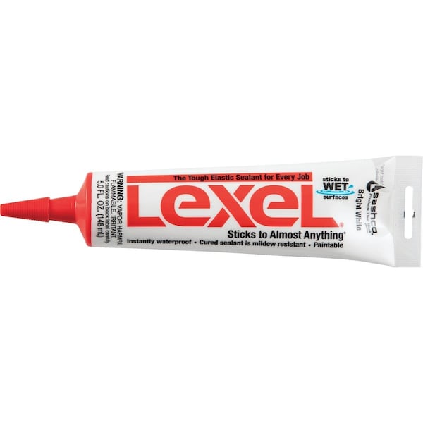Sashco Lexel 5 Oz. Caulk Polymer Sealant, Bright White - 13033