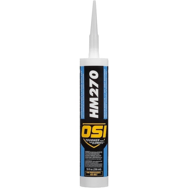 Osi Silicone Sealant, White, 24 hr Curing, -60 to 400 deg F, 10 fl-oz Cartridge - 1493960