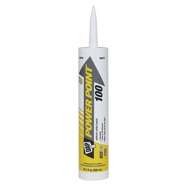 Dap POWER POINT General-Purpose Sealant, White, 10.1 oz Tube - 18700
