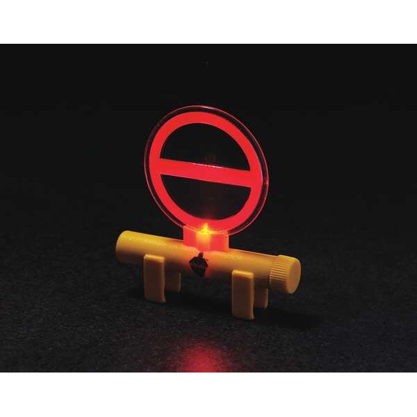 Tough Guy Door Barricade LED Light, Plastic, 5 in Height, 1 in Length, 0.08 lb, Yellow - 2LEB7
