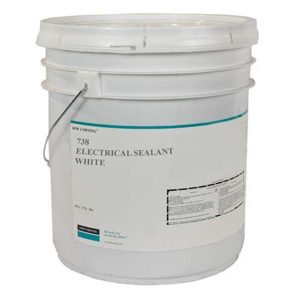 Dowsil Electrical Sealant, 18 kg, Pail, White, Silicone Base, 738 - 1907824